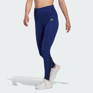 Adidas XS Brilliant Blue w/Gold Logo and Sparkle Leg Inserts